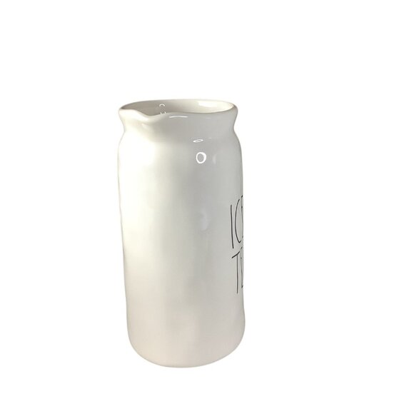 Rae Dunn Artisan Collection Large White Ceramic Pitcher Iced Tea Print Kitchen D - Picture 7 of 8
